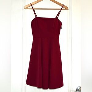 NWT City Triangles Burgundy Sequin Fit & Flate Cocktail Dress, Size 0 Formal